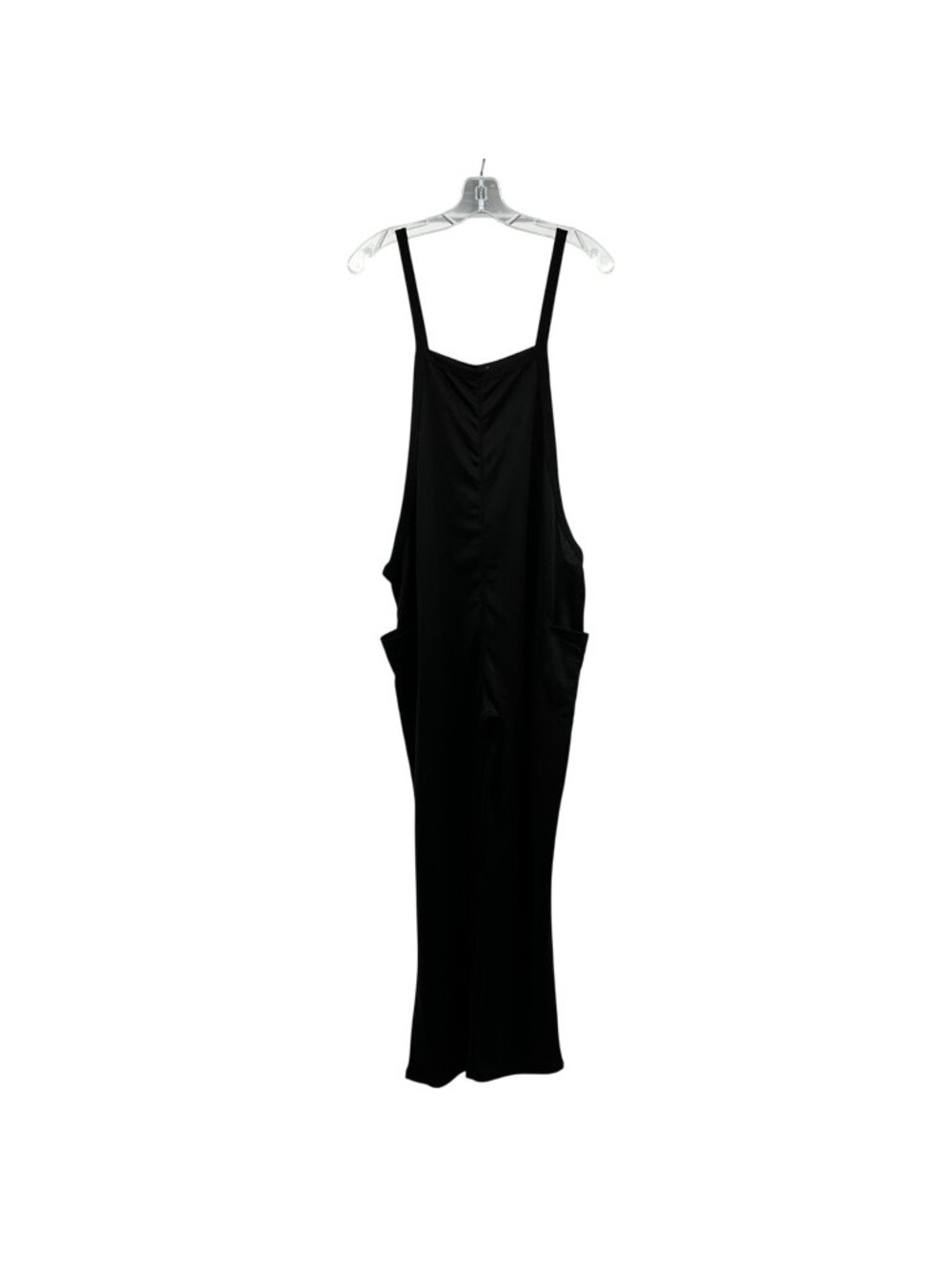 Orange Farm Womens Jumpsuit Black Straight Leg Sleeveless Square Neck Size XL